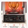 Countertop Vertical Rotating Oven 22L Rotisserie Shawarma Machine, 1500W Kebab Grill Roaster with Heat-Resistant Door, Drip Tray, Timer & Temp Control, Kebab Rack with 7 Skewers Image 4