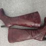 Lottusse Burgundy Brown Leather Knee High Boots Size Uk 6,5 Image 3
