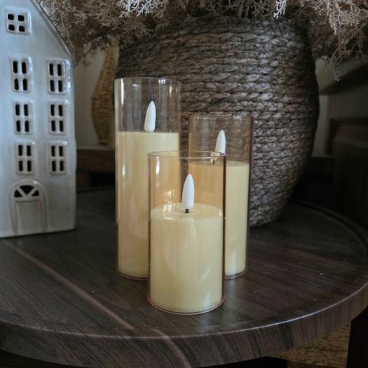 Set of 3 LED candles