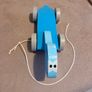 Wooden Turtle Toy on wheels for pulling Image 2