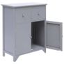 Side Cabinet Grey 60x30x75 cm Paulownia Wood Image 6