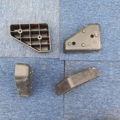 4 black hard plastic  sofa legs