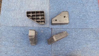 4 black hard plastic  sofa legs