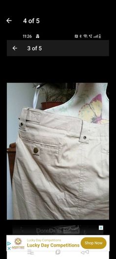 Dunne stores cream stretch cotton skirt, new never worn with Stretch.