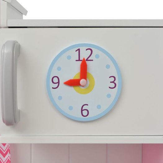 Toy Kitchen Wood 82x30x100 cm Pink and White