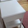 White bedside locker Image 2