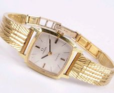 Omega Geneve 511.385 Square Cal 620 Gold Plated 20mm Manual Wind Watch Working