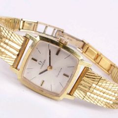 Omega Geneve 511.385 Square Cal 620 Gold Plated 20mm Manual Wind Watch Working