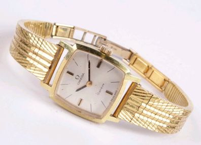 Omega Geneve 511.385 Square Cal 620 Gold Plated 20mm Manual Wind Watch Working