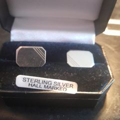 silver cufflinks