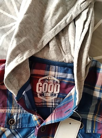 Brand new with tag boys hooded shirt