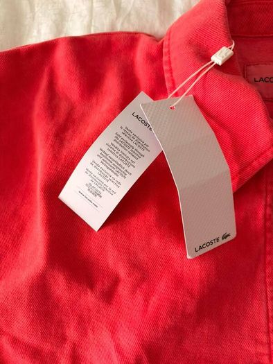 LACOSTE Red denim jacket Brand new