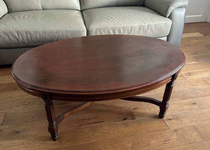 Mid Century Oval Shaped Coffee Table