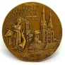 Vintage Heavy Bronze French Medal By Roland Irolla Image 4