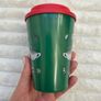 Friends green Cup Red Green Lid Central Perk plastic Please see photos never Used Image 4