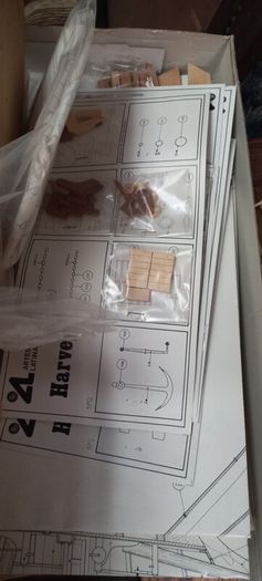 Antique Harvey 1847 Baltimore Clipper Model ship kit