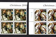 2010 Ireland Christmas Commemorative Stamps Plate Block 1A1A1A1A Mint Never Hinged (MNH)