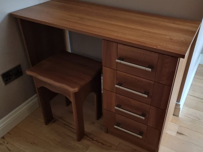 Dressing table with stool