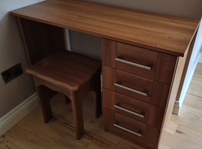 Dressing table with stool
