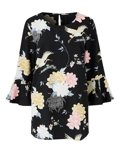 PLUS SIZE (22) Floral/Bird Blouse. New