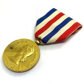 Vintage Gilded Bronze French Railway Medal