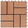 22 pcs Decking Tiles 30x30 cm 2 sqm WPC Teak Colour Image 5