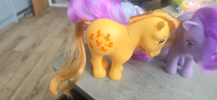 3 x Reproduction Blossom Butterscotch Bluebelle Basic Fun MLP based on G1 My Little Pony 2007 2017