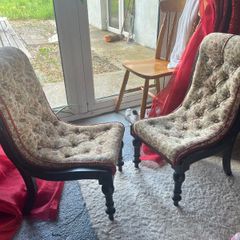 Pair of antique Slipper chairs