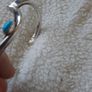 sterling silver bangle with turquoise stone Image 4