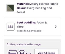 New in box Malory Express 2 seater sofa other items also available