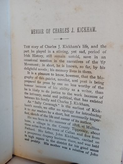 Sally Cavanagh or, The Untenanted Graves: A Tale of Tipperary by Charles J. Kickham (CP122)