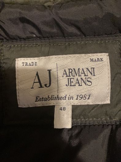 AJ Armani Dark Green Puffer Jacket - Size 14