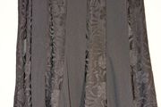 stunning wide pleat black floral midi skirt from Claudia C