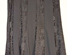 stunning wide pleat black floral midi skirt from Claudia C