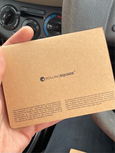 Rollingsquare AirTag card for Wallet