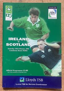 2000 Ireland v Scotland - Lloyds TSB Six Nations Championship Programme