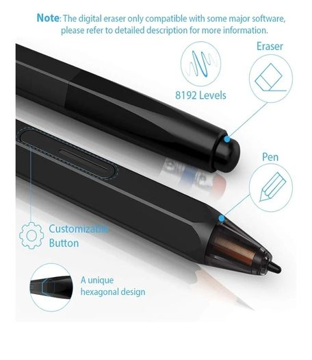 TaXP-PEN Artist 12 Graphic Tablet with 11.6 Inch Screen with Passive Stylus 8192 Levels with 6 Shortcuts and 1 Touch Bar Compatible with Windows and Mac
