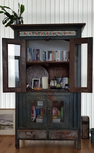 Vintage Indian cabinet/bookcase