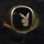 Vintage 9ct Gold Playboy Bunny Signet Ring Fully Hallmarked London Size 63 Image 6