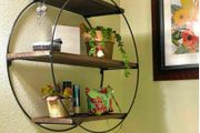 BRAND NEW 3 Tier Floating Wall Mounted Rustic Industrial Wood Metal Shelves