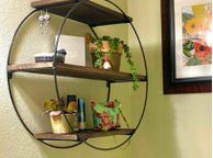 main image for ad BRAND NEW 3 Tier Floating Wall Mounted Rustic Industrial Wood Metal Shelves