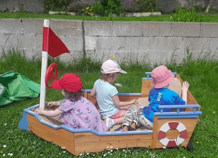 Pirate ship sandpit