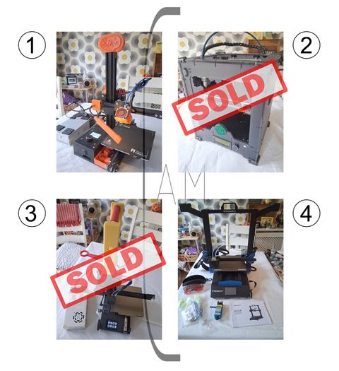 3D printers (2 units), sold as a set of 2 or individually.