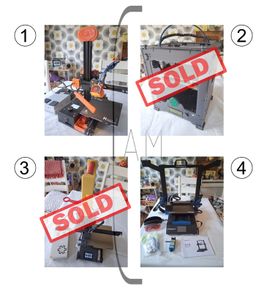3D printers (2 units), sold as a set of 2 or individually.