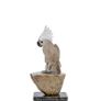 Handcrafted Smoked Crystal Cockatoo Sculpture, Elegant Geode Base Home Decor, Unique Art Collectible Gift Image 3