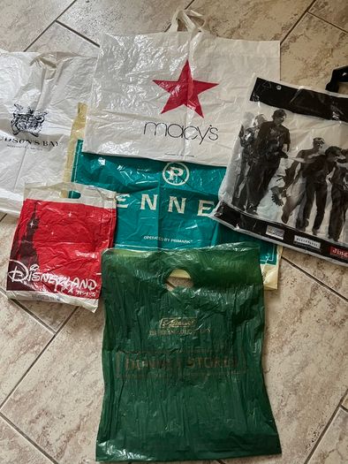 Retro Plastic Carry Bags