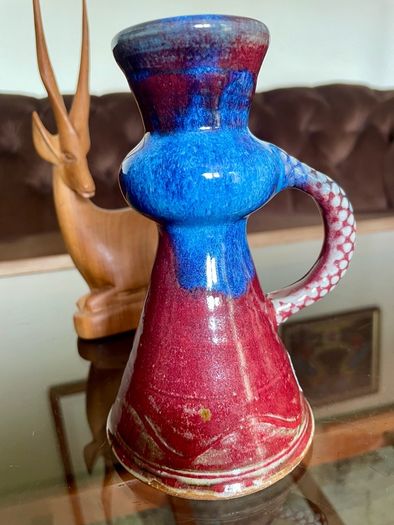 Vintage Glossy Michael Kennedy Sligo Handmade Candle holder with Stylised Handle