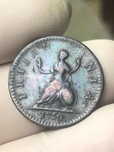 1754 Farthing George II