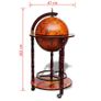 Globe Bar Wine Stand Eucalyptus Wood Image 2