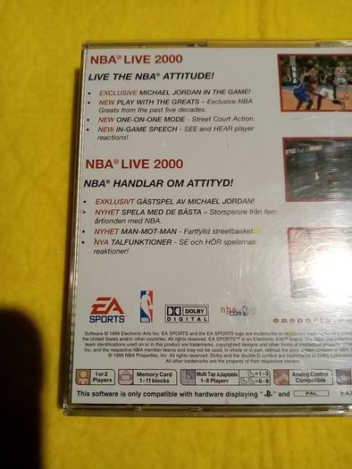 NBA Live 2000 PlayStation 1 Ps1 PlayStation 2 ps2 games Original